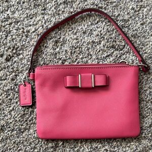 Coach Pink Bow Wristlet